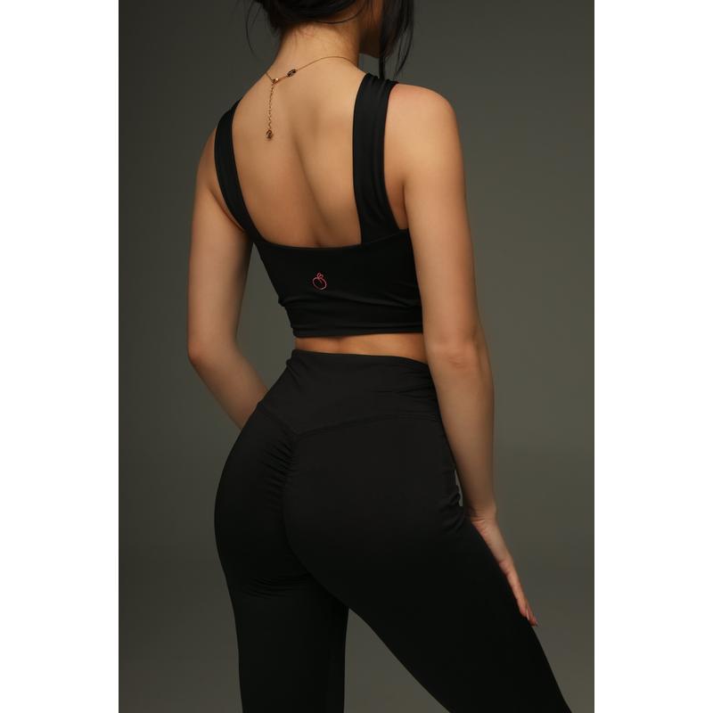 Peachy Cross Strap Set- black