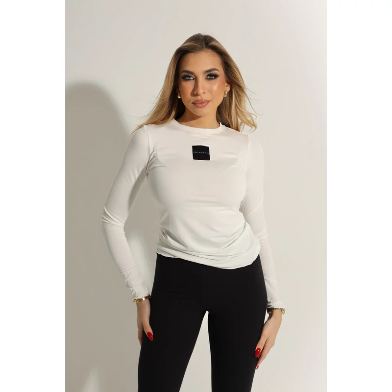 Signature Long Sleeve Top- White