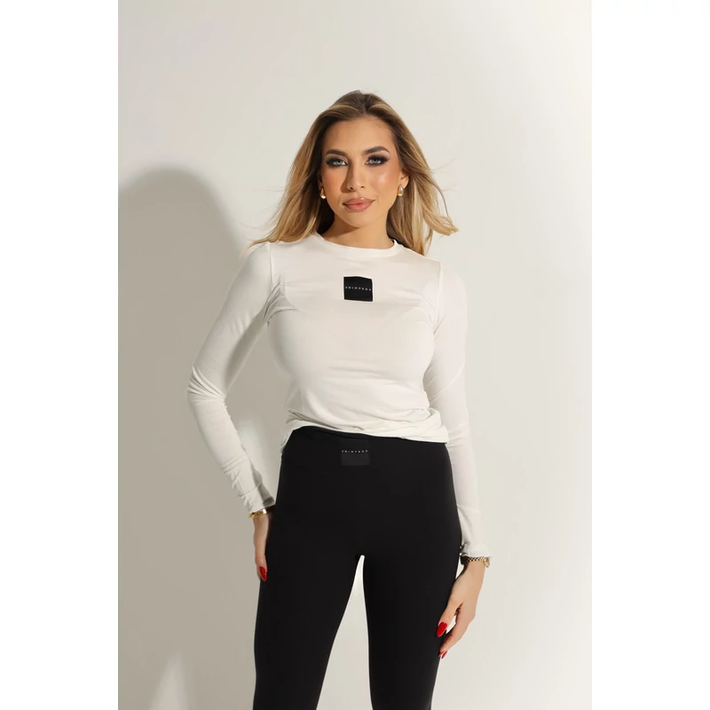 Signature Long Sleeve Top- White