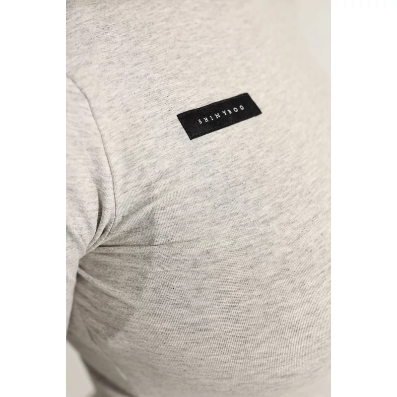 Signature Tie Long Sleeve Top- Grey